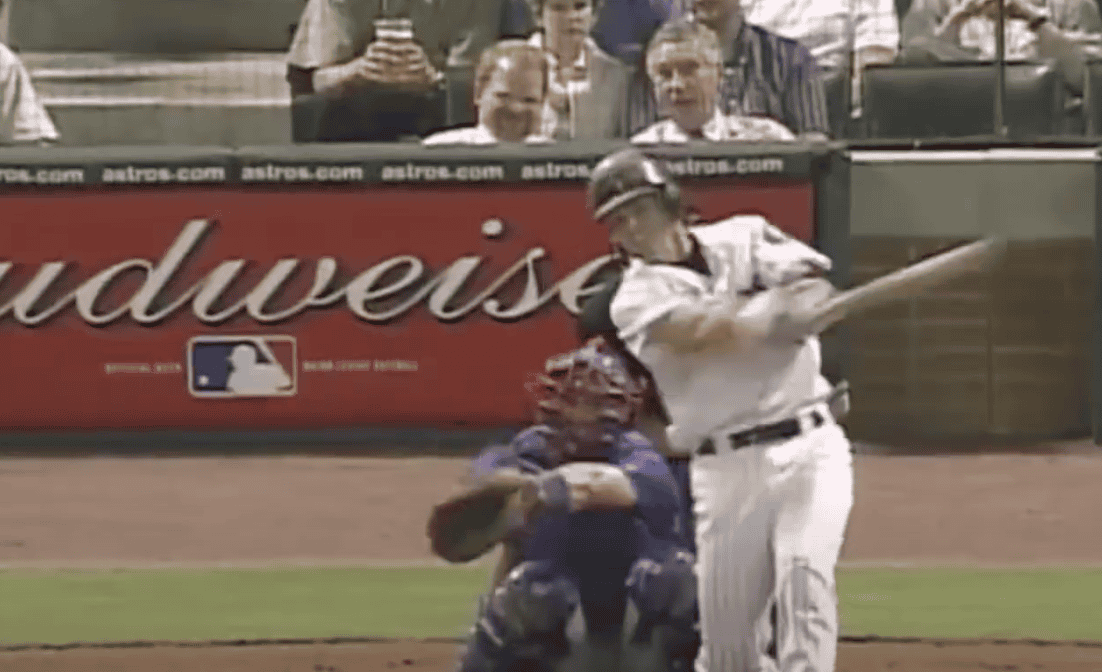 Craig Biggio in action, showcasing his skills as a versatile All-Star player.